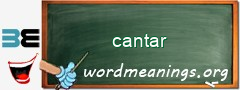 WordMeaning blackboard for cantar